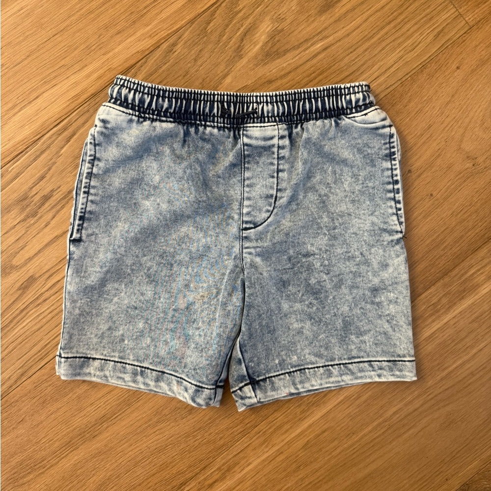 Acid Wash Denim Shorts